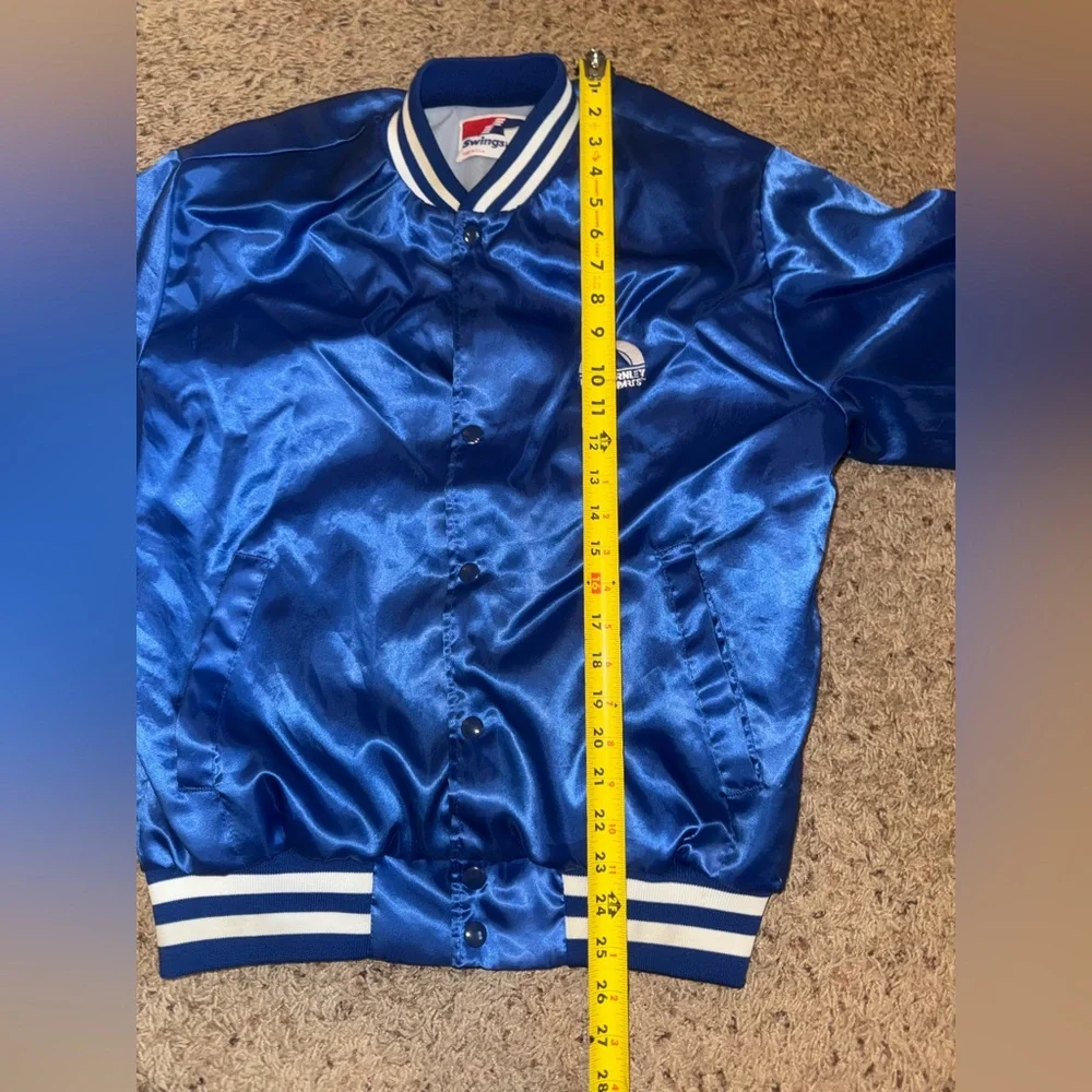 Vintage Swingster Beck Arnley World Parts Blue Bomber Jacket Men’s size Medium